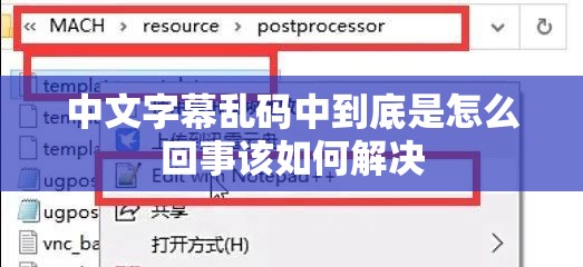 中文字幕乱码中到底是怎么回事该如何解决