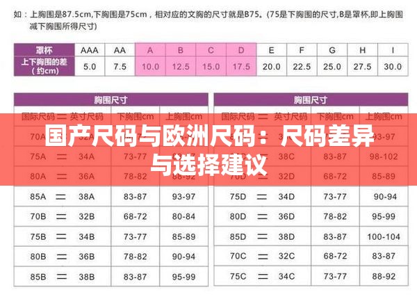 国产尺码与欧洲尺码：尺码差异与选择建议