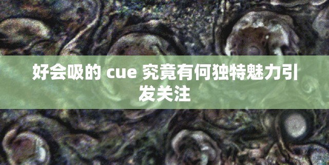 好会吸的 cue 究竟有何独特魅力引发关注