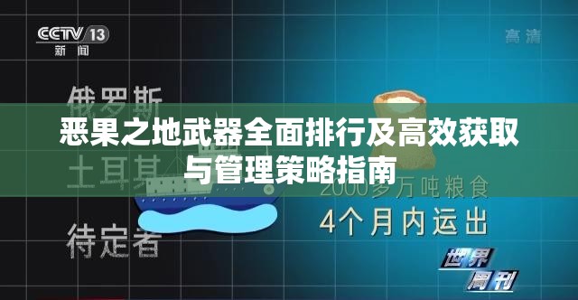 恶果之地武器全面排行及高效获取与管理策略指南