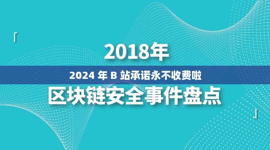 2024 年 B 站承诺永不收费啦