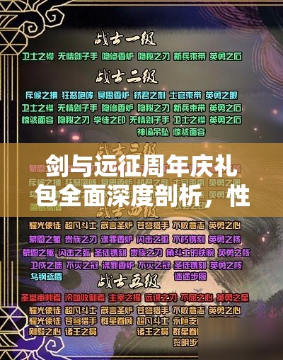 剑与远征周年庆礼包全面深度剖析，性价比、购买价值及内含物品详解