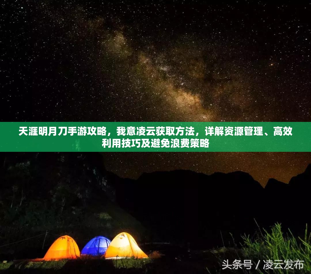 天涯明月刀手游攻略，我意凌云获取方法，详解资源管理、高效利用技巧及避免浪费策略