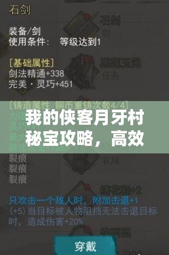 我的侠客月牙村秘宝攻略，高效资源管理技巧，避免浪费策略以最大化秘宝价值