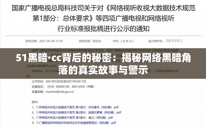 51黑暗·cc背后的秘密：揭秘网络黑暗角落的真实故事与警示