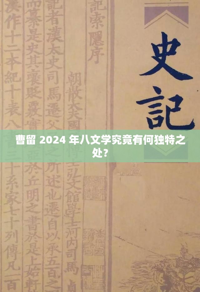 曹留 2024 年八文学究竟有何独特之处？