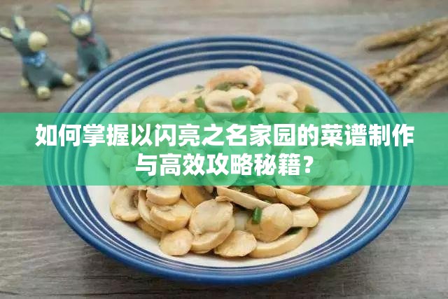 如何掌握以闪亮之名家园的菜谱制作与高效攻略秘籍？